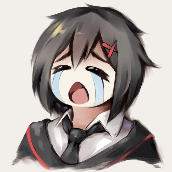 Digital art of Peni Parker from Spider-Man: Into the Spider-Verse being drawn like the loudly crying emoji.