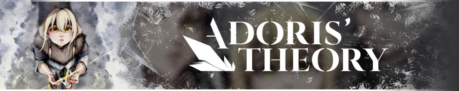 Image of Asier, with the Adoris' Theory title next to her. Clicking this image will direct to a website for the Adoris' Theory series.