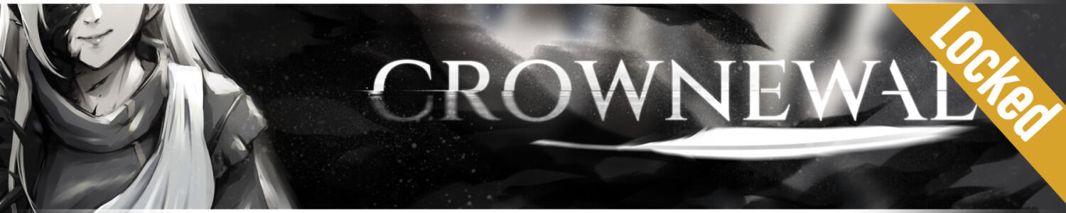 Images of a yet to make storie. This image already has the title of their respective storie however. The logo reads "Crownewal" and is marked as "Locked", suggesting that it will eventually lead to their own site.